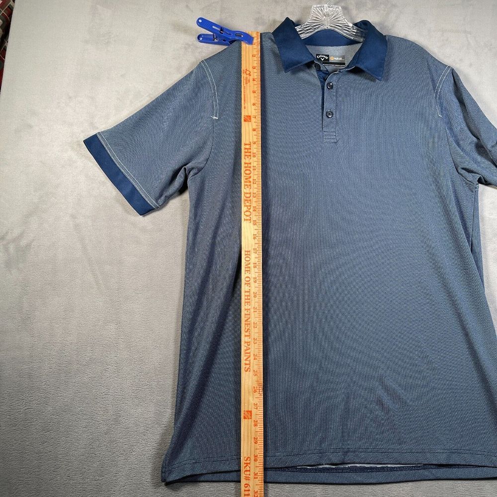 Callaway Golf Polo Shirt‎ Mens Size L Blue Opti-Dri  Performance Short Sleeve - Picture 6 of 9